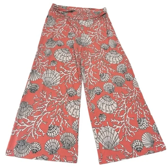 Boston Proper Orange and Pink Wide Leg Pants - Picture 2 of 9